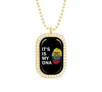 KWQDOZF Ecuador It's Is MyPendant Necklace for Women Fashion Square Gold Sliver Chain Diamond Bezel Jewelry