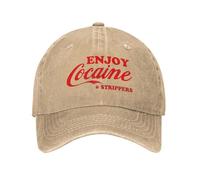 KWQDOZF Enjoy Cocaine and Strippers- Dad Hat Men Women Funny Baseball Cap Adjustable Natural