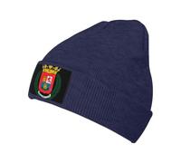 KWQDOZF Escudo De Las Palmas De Gran Canaria Beanie Unisex Knit Hat Acrylic Cuffed Cap Winter Hats Black