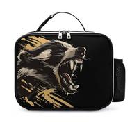 KWQDOZF Fearless Honey-Badger Portable Lunch Box Bag Tote Reusable Insulated Lunchbox Containers Leakproof Work Picnic