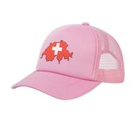 KWQDOZF Flag-map of Switzerland,Canvas Mesh Back Baseball Caps Trucker Hat Black