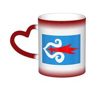 KWQDOZF Flag of Ainu Mug Ceramic Heat Sensitive Color Changing Mug Insulated Mug Novelty Unique Travel Mugs Home Mugs 11 OZ