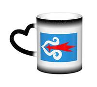 KWQDOZF Flag of Ainu Mug Ceramic Heat Sensitive Color Changing Mug Insulated Mug Novelty Unique Travel Mugs Home Mugs 11 OZ