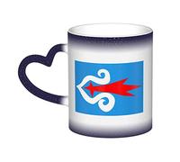 KWQDOZF Flag of Ainu Mug Ceramic Heat Sensitive Color Changing Mug Insulated Mug Novelty Unique Travel Mugs Home Mugs 11 OZ