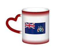KWQDOZF Flag of Ascension Island Mug Ceramic Heat Sensitive Color Changing Mug Insulated Mug Novelty Unique Travel Mugs Home Mugs 11 OZ