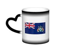KWQDOZF Flag of Ascension Island Mug Ceramic Heat Sensitive Color Changing Mug Insulated Mug Novelty Unique Travel Mugs Home Mugs 11 OZ