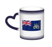 KWQDOZF Flag of Ascension Island Mug Ceramic Heat Sensitive Color Changing Mug Insulated Mug Novelty Unique Travel Mugs Home Mugs 11 OZ