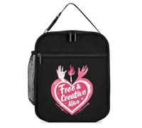 KWQDOZF Free Creative Alive Portable Lunch Box Bag Tote Reusable Leakproof Insulated Lunchbox for Work Beach Picnic