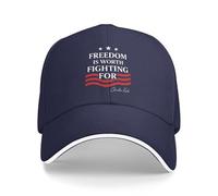 KWQDOZF Freedom is Worth Fighting for Charlie Kirk Hat for Men Funny Dad Hat Gifts for Men Navy Blue