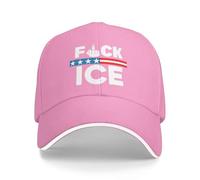 KWQDOZF Fuck Ice Hat Support Immigrants Make America Great Hat Cap for Men Women Black