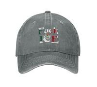 KWQDOZF Fuck ICE Immigrants Protest Golf Hats Support Mexican Immigrants Retro Dad Caps Fitted Denim Running Baseball Cap