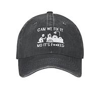 KWQDOZF Funny Cap Can We Fix It No It's F**KED Cap for Men Baseball Hats Cute Hat Black