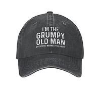 KWQDOZF Funny Cap I'm The Grumpys Old Man Everyone Warned You About Cap for Men Baseball Caps Adjustable Cap Black