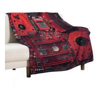 KWQDOZF Funny Computer Motherboard Throw Blanket for Couch Sofa, Soft Fuzzy Cozy Flannel Novelty Science Circuit Board Blanket for Camping Travel, 50x60 Inch
