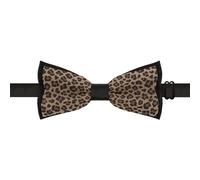KWQDOZF Funny Leopard Animal Print Bow Tie for Men Adjustable Necktie Funny Tie Neck Ties for Weddings Party