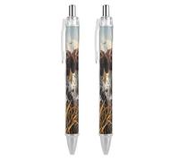 KWQDOZF German Shorthaired Pointer Dogs Hunting Retractable Ballpoint Pen Black Ink 0.5mm Fine Point Pens Office Supplies for Teacher Nurse