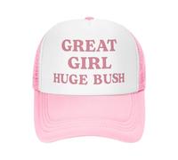 KWQDOZF Great Girl Huge Bush-a Funny Trucker Hats for Women Cute & Inappropriate Adult Humor Pink Bachelorette Girls Trip Cap