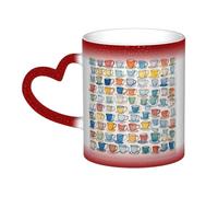 KWQDOZF Hand Drawn Teapots and Cups Color Changing Mug in The Sky-Enchant Your Moments