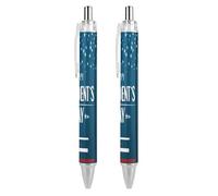 KWQDOZF Happy President's Day Ballpoint Pens Fine Point (0.5mm) Retractable Smooth Writing Pens Black Ink Gel Pens 2 PCS