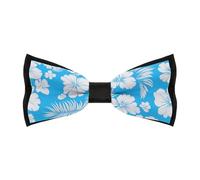 KWQDOZF Hawaiian Floral Tropical Plants Mens Bow Tie Adjustable Pre-Tied Bowtie Elegant Neckties Clothing Accessories