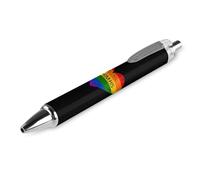 KWQDOZF He Him His Pride Flag Ballpoint Pens Fine Point (0.5mm) Retractable Smooth Writing Pens Black Ink Gel Pens 1 PCS
