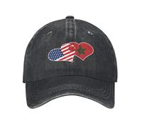 KWQDOZF Heart USA American and Morocco Moroccan Flag Vintage Washed Baseball Cap for Men Women Classic Adjustable Cotton Trucker Hat