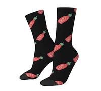 KWQDOZF Hot Sauce on EVERYTHING Socks Funny Novelty Crew Socks Gift for Men Women Teen
