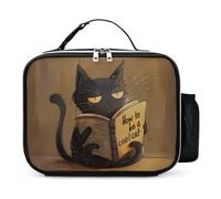 KWQDOZF How to Be A Cool Cat Portable Lunch Box Bag Tote Reusable Insulated Lunchbox Containers Leakproof Work Picnic