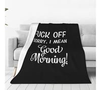 KWQDOZF I Don't Mean to Be Rude But Shut Up andOff Fleece Super Soft and All Season Warm,Winter Thermal Blanket for Sofas 60"x50"