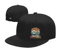 KWQDOZF I Like Whisky and Dogs and Maybe 3 People Vintage Classicfor Man Women Flat Bill Adjustable Trucker Hat Brim High Top End Bas