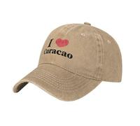 KWQDOZF I Love Curacao Baseball Cap Women Men Baseball Caps Vintage Cowboy Hat Dad Hats