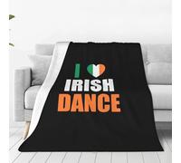 KWQDOZF I Love Irish Dance Fleece Super Soft and All Season Warm,Winter Thermal Blanket for Sofas 40"x30"