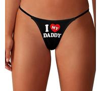 KWQDOZF I Love My Daddy G-String Thongs Low Panties Stretch T-back Womens Thong Underwear Hipster Sexy