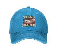 KWQDOZF I Stand with Charlie Kirk hat Vintage Wash Cotton, Everyday Essential Blue