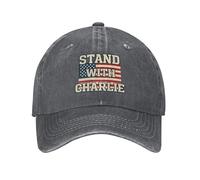 KWQDOZF I Stand with Charlie Kirk hat Vintage Wash Cotton, Everyday Essential Deep Heather