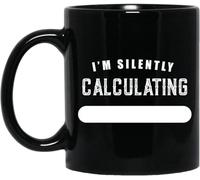 KWQDOZF I'm Silently Calculating Your Life Expectancy Accounting Gifts Coffee Mugs Novelty Coffee Cup Double Side Printed Ceramic Tea Mug for Mom Dad Friend Wife Husband Gift 11oz