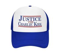 KWQDOZF Justice for Charlie Kirk Blue Red Hats for Women Washed Distressed Baseball Caps