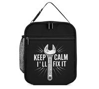 KWQDOZF Keep Calm I'll Fix It Portable Lunch Box Bag Tote Reusable Leakproof Insulated Lunchbox for Work Beach Picnic