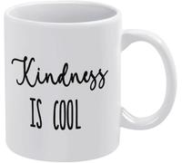 KWQDOZF Kindness is Cool Coffee Mug Novelty Coffee Mugs Double Side Printed Ceramic Cup for Coffee Tea Milk with Handle Gift for Women Men 11oz