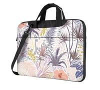 KWQDOZF Laptop Shoulder Bag, Universal Sweet Pastel Floral Doodle Pattern Notebook Carrying Case Laptop Sleeve Case