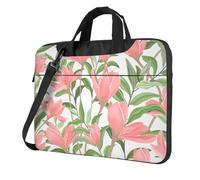 KWQDOZF Laptop Shoulder Bag, Universal Sweet Pink Flowers Pattern Notebook Carrying Case Laptop Sleeve Case