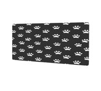 KWQDOZF Large Mouse Pad Cute Dog Paw Black Long Gaming Desk Mat Non-Slip Rubber Big Computer Keyboard Mousepad Waterproof Protector Laptop Pad for Gaming Office Gamer PC Mat 31.5 X 11.8 Inch