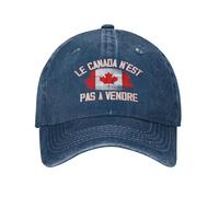 KWQDOZF Le Canada N'est Pas à Vendre Hat Pride Cowboy Trucker Baseball Cap NavyBlue