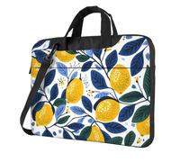 KWQDOZF Lemon Leaves Laptop Bag, Summer Fruit Laptop Case Sleeve Women Men Messenger Shoulder Bag Briefcases 15.6 Inch