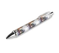 KWQDOZF London Street Watercolor Retractable Ballpoint Pen Black Ink 0.5mm Fine Point Pens Office Supplies for Teacher Nurse