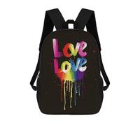 KWQDOZF Love Is Love Backpack for Men Women, 17 Inch Durable Laptop Backpack Lightweight Bookbag for Travel, Work