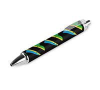 KWQDOZF Love Tanzania Heartbeat Retractable Ballpoint Pen 0.5mm Bold Point Blue Ink Pens Premium Quality Writing Instrument 1 PCS