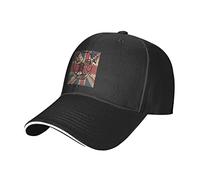 KWQDOZF Low Profile Baseball Cap British Bull Dog Union Jack England Hat Men Women Dad Hat Adjustable Black