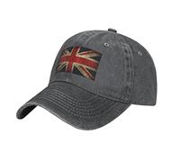 KWQDOZF Low Profile Cotton Baseball Cap The Union Jack British Flag Hat Men Women Dad Hat Adjustable Black
