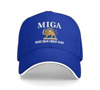 KWQDOZF Make Iran Great Again Hat Miga Trucker Cap for Men Women Blue